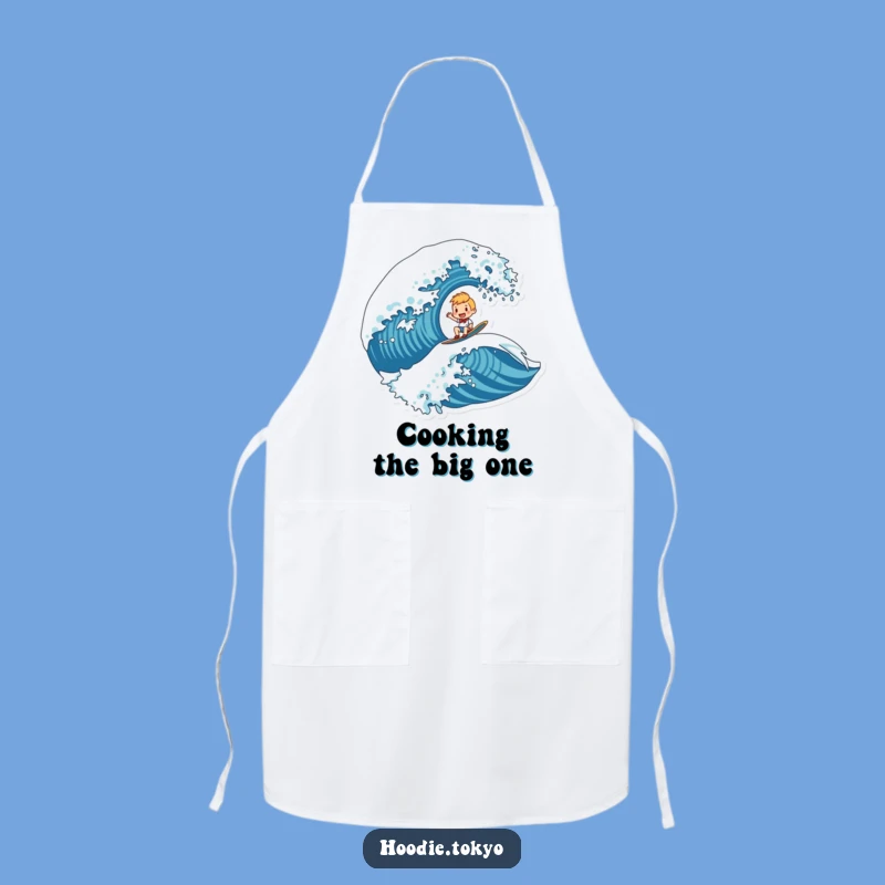Funny Surfing Character Apron - Kitchen Adventure Wear, Unique Funny Gift