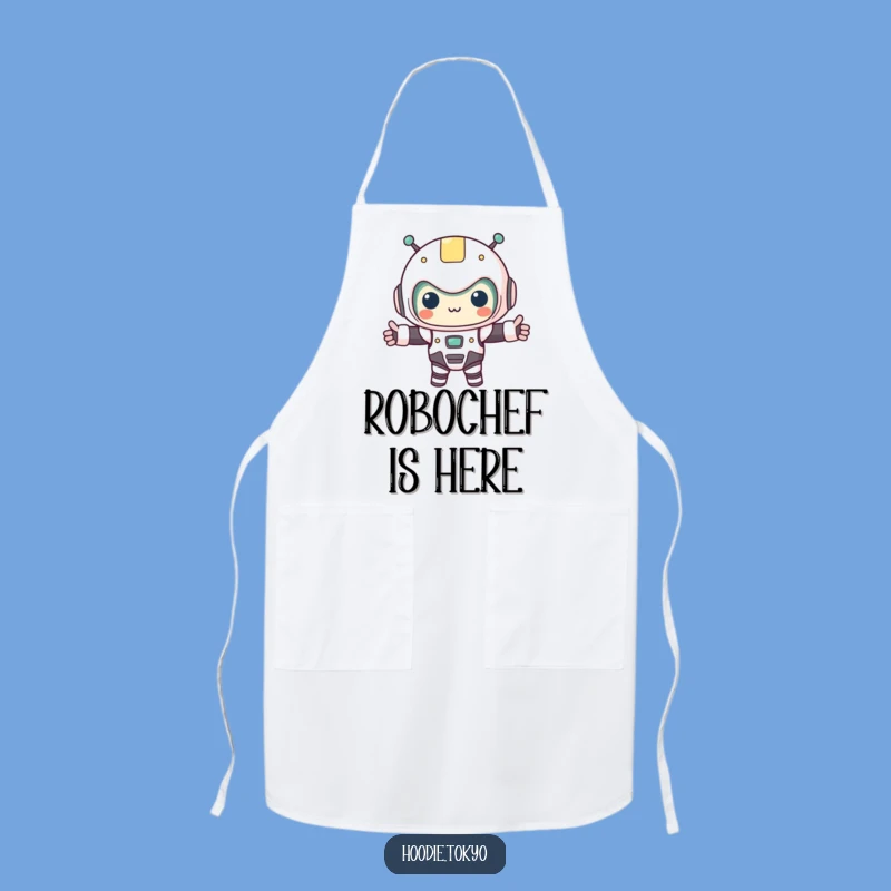 Funny Kawaii Robot Costume Apron - Cook with Cute Sci-Fi Flair