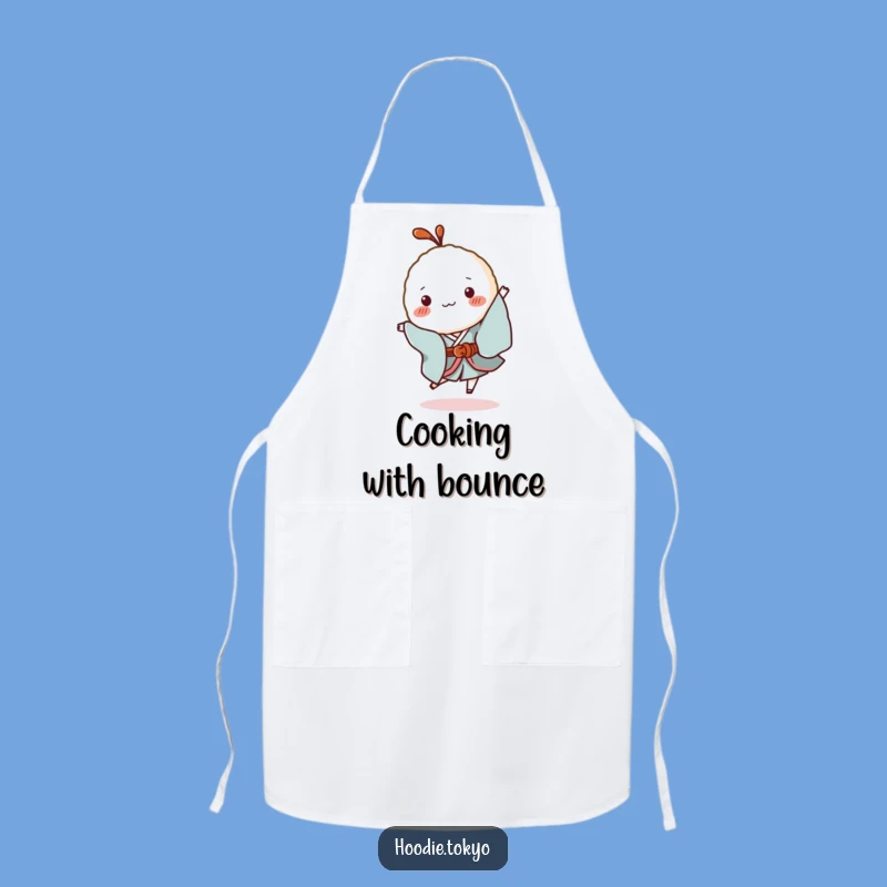 Funny Rice Ball Kimono Apron - Cook with Cute, Hopping Joy