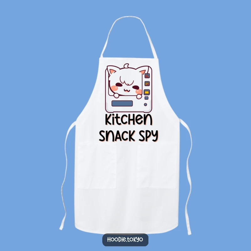 Funny Kawaii Character Apron: Vending Machine Snack Raid, Hilarious Kitchen Gift