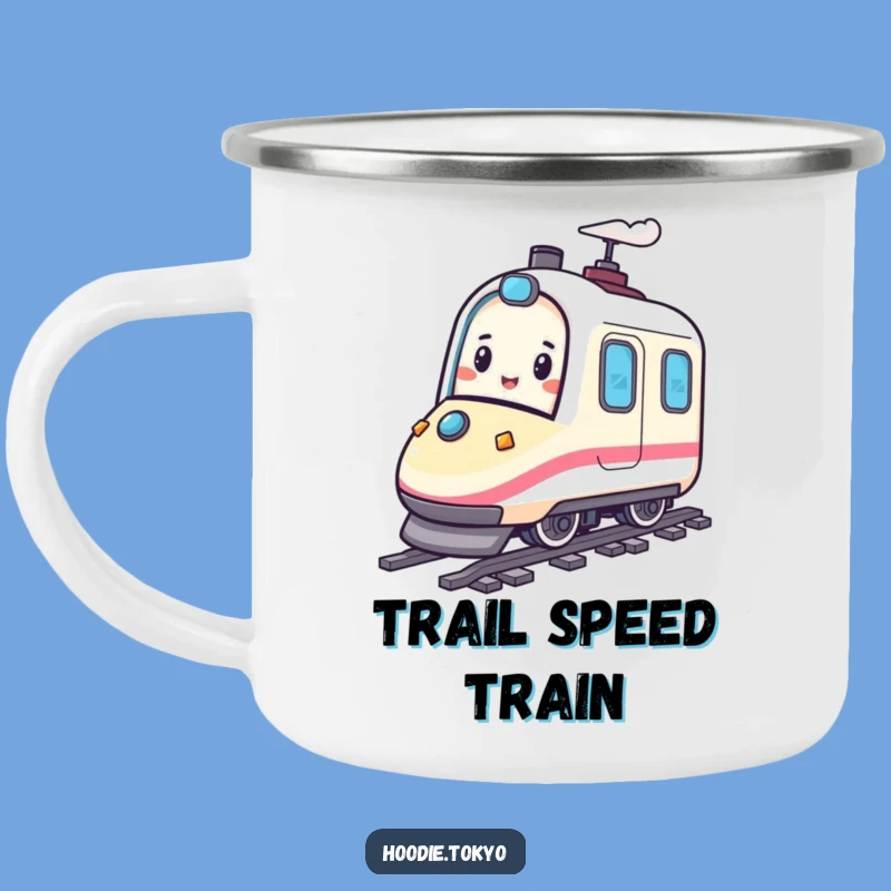 Travel Fast Funny Camping Mug - Miniature Train Adventure