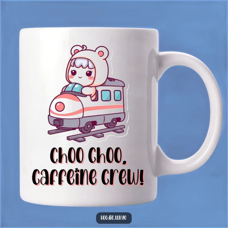 Funny Kawaii Bullet Train Mug: Whimsical Character Ride, Perfect Gag Gift