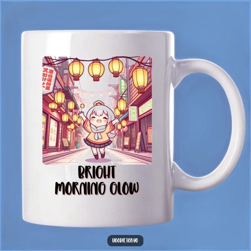 Funny Kawaii Tokyo Lantern Mug: Juggling Joyful Light Gift!