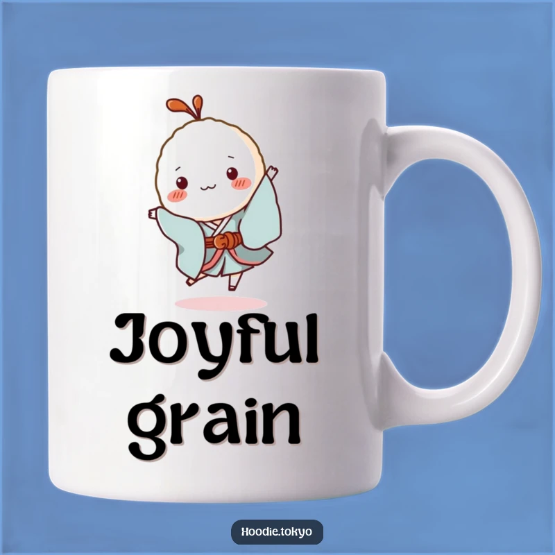 Funny Rice Ball Kimono Mug - Hop into Fun with This Tiny Character