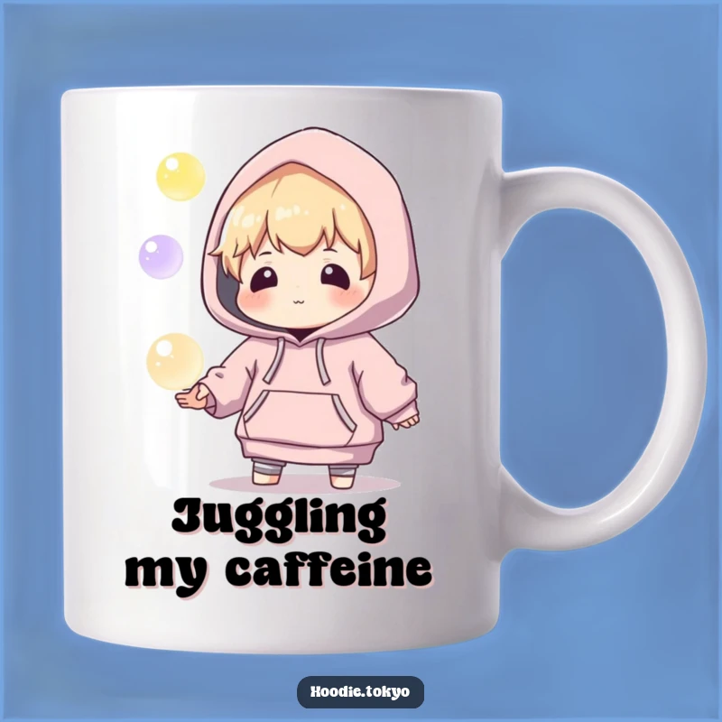 Funny Juggling Orb Mug: Playful Character, Oversized Hoodie Gift