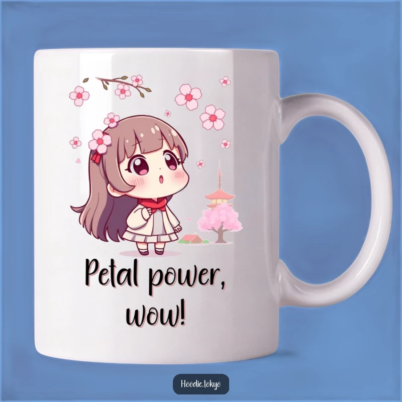 Funny Surprised Tokyo Character Cherry Blossom Mug, A Hilarious Gift Idea