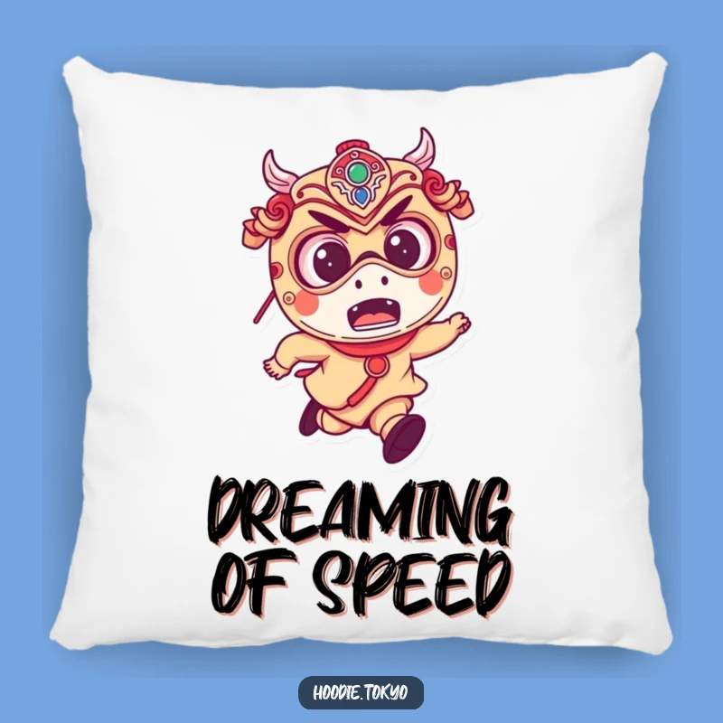 Funny Festival Mask Pillow: Cozy Comfort with Japanese Running Character