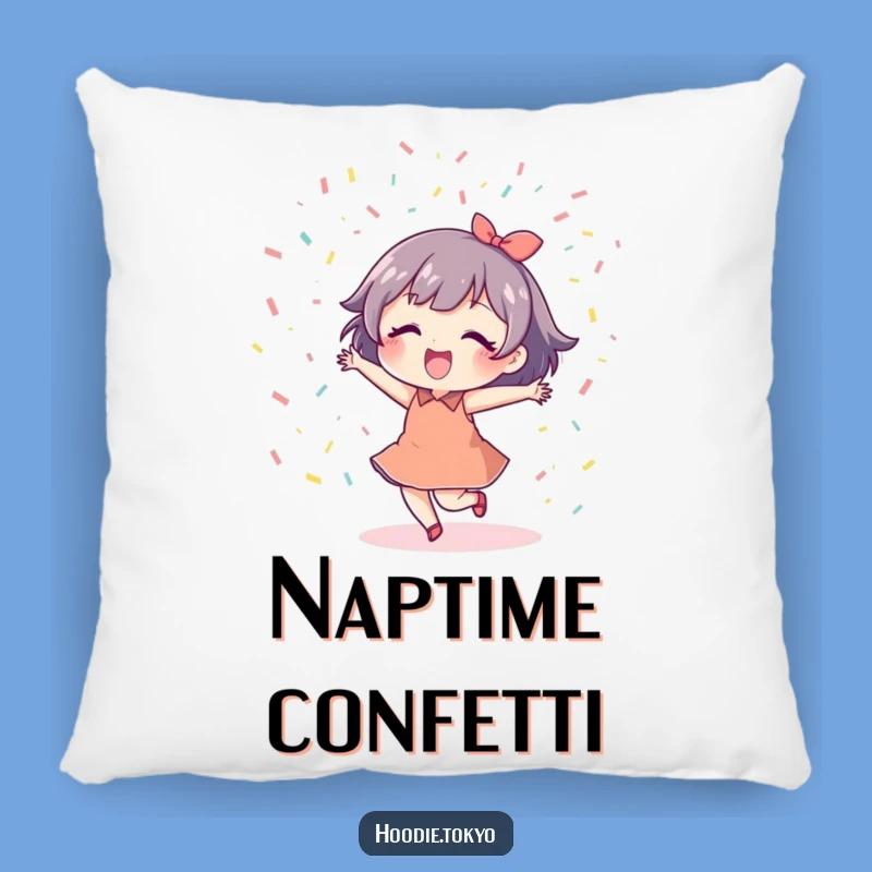 Funny Dancing Confetti Pillow: Soft Festive Character Cushion, Cozy Funny Gift