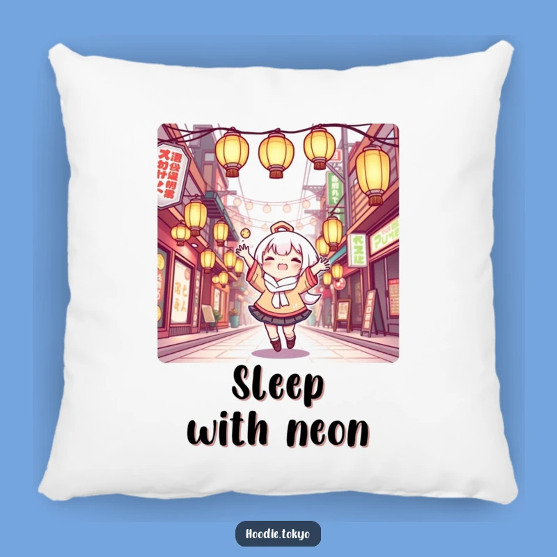 Funny Kawaii Tokyo Pillow: Cozy Comfort with Juggling Lantern Fun!