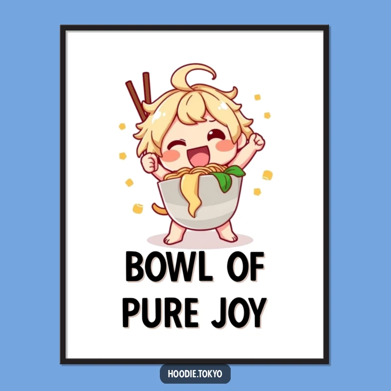 Downloadable Ramen Kawaii Art: Funny Happy Character Print Gift
