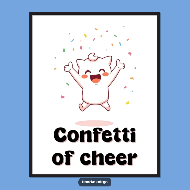 Downloadable Celebration Kawaii Art: Funny Joyful Character Print Gift