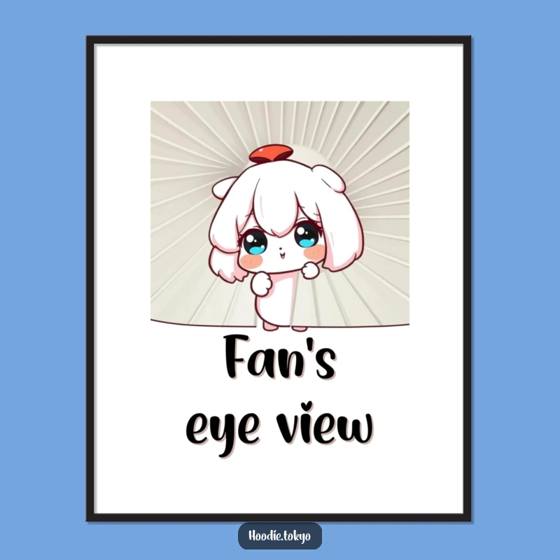 Funny Curious Fan Digital Art: Peeking Character's Secret View - Instant Funny Gift