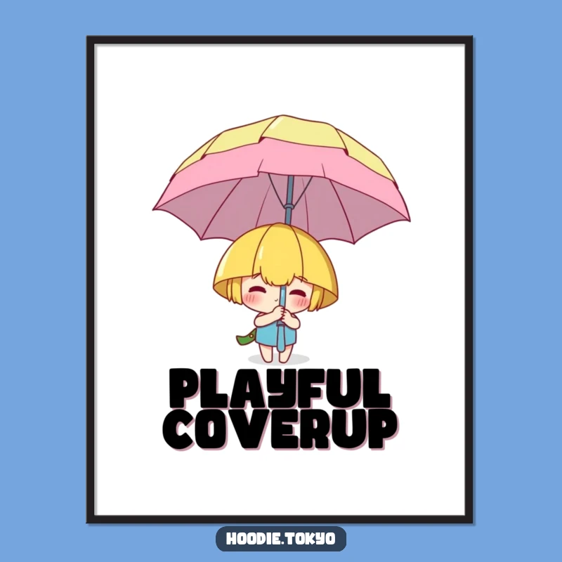 Funny Hiding Character Digital Art - Instant Whimsy Decor, Unique Funny Gift