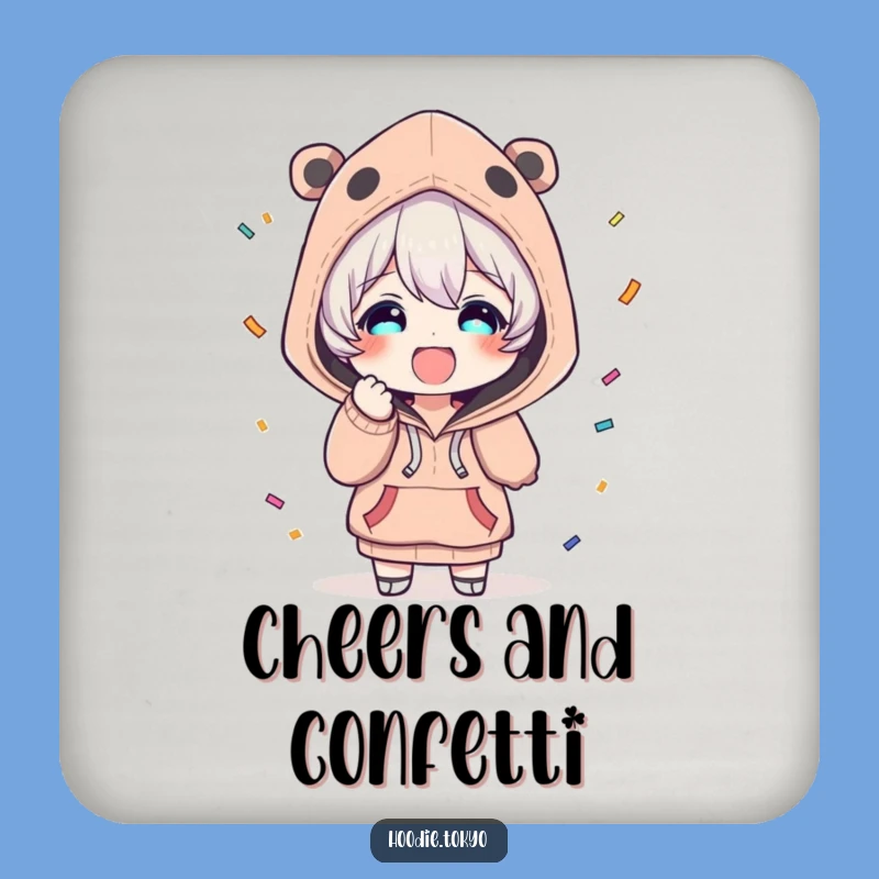 Funny Confetti Coaster: Delightful Thrower, Drink Gift