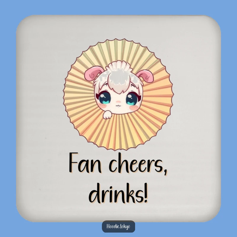 Funny Curious Character Coaster, Fan Peeking Decor