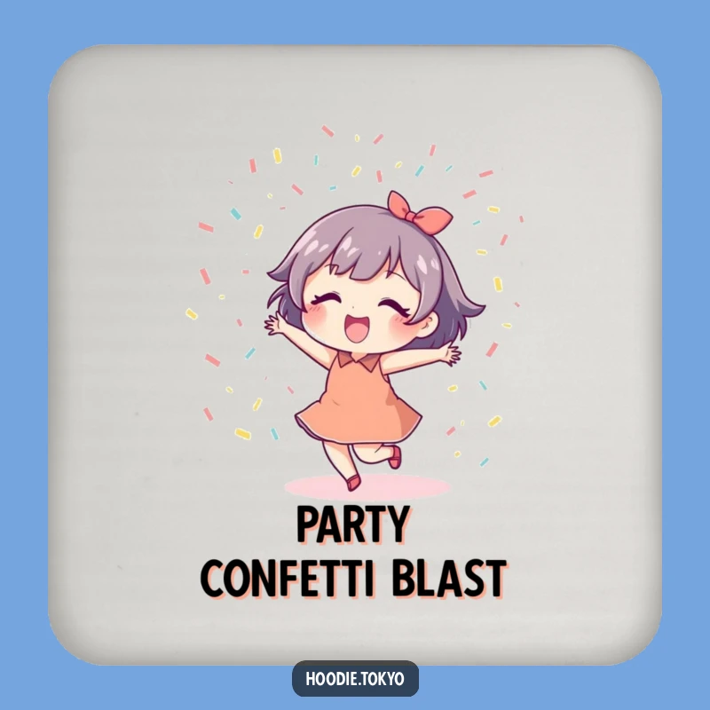 Funny Dancing Confetti Coasters: Festive Character Drink Protection, Quirky Funny Gift