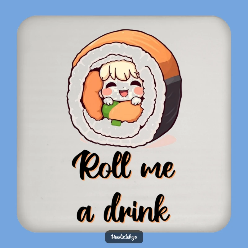 Funny Giggling Sushi Coaster - Peek-a-Boo Foodie Decor, Humorous Table Gift