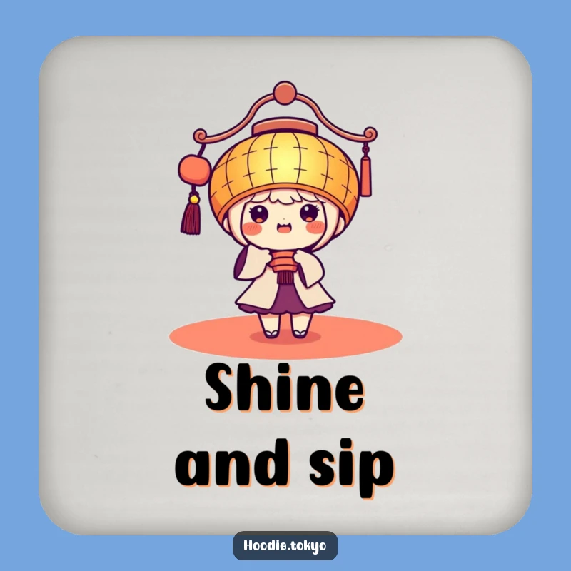 Funny Kawaii Lantern Coaster: Protect Surfaces with Festive Cheer, Perfect Gift