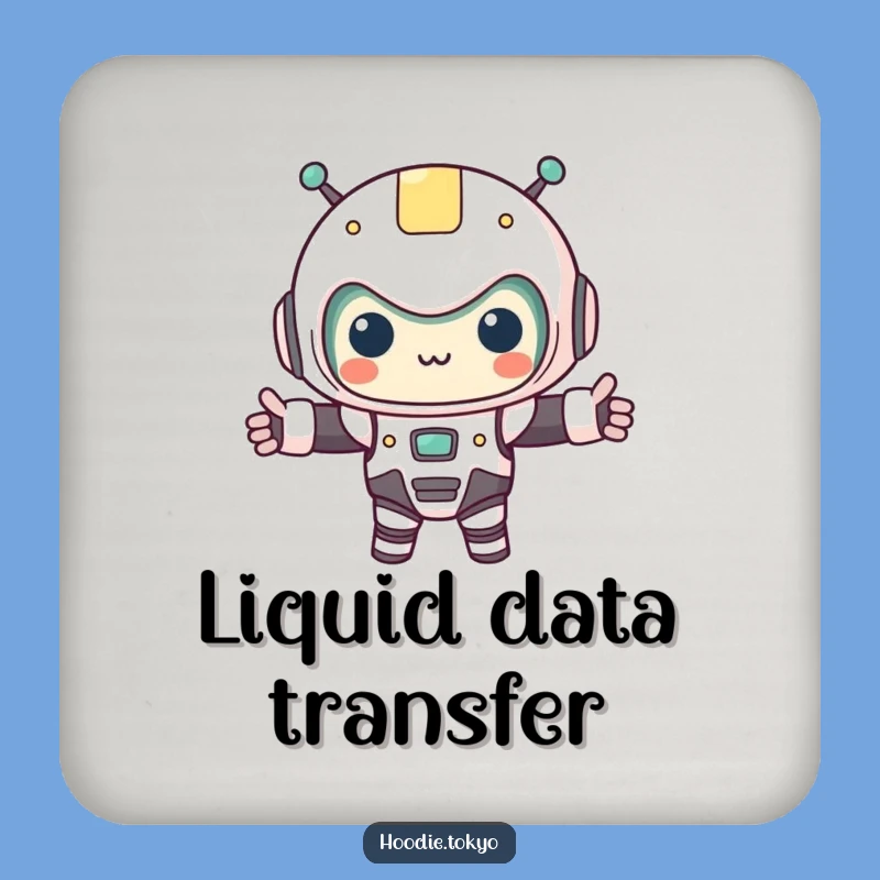 Funny Kawaii Robot Costume Drink Coaster - Protect Surfaces with Sci-Fi Cuteness