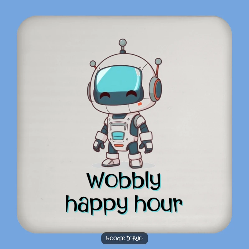 Funny Robot Wobble Coasters: Comical Mech Protection, Hilarious Housewarming Gift