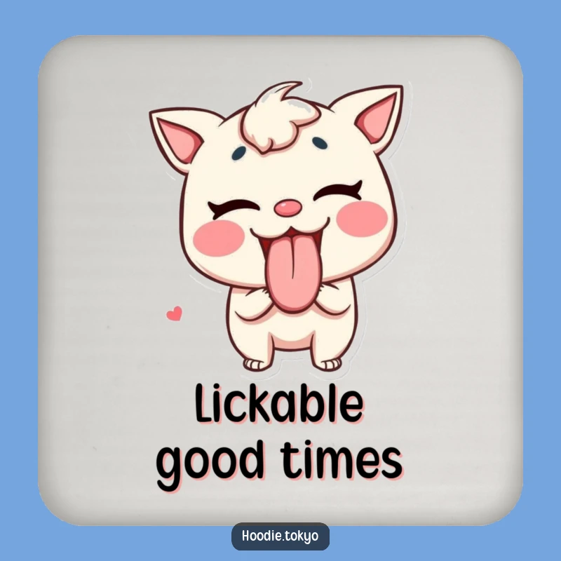 Funny Tongue Out Coaster: Mischievous Candy Protector, Playful Humorous Decor