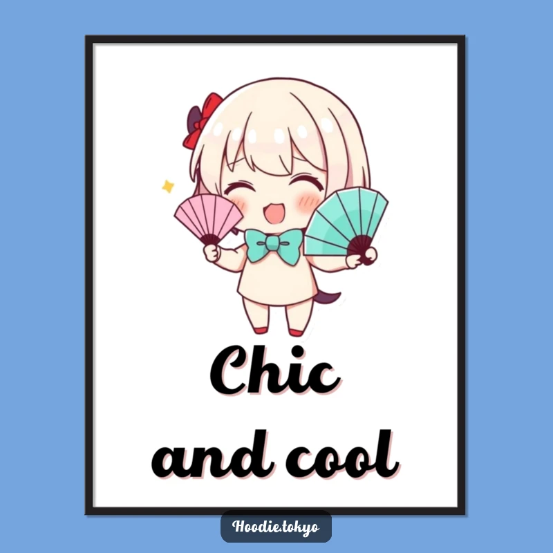 Funny Bow Tie Fan Wave Poster: Dapper Charm, A Perfect Wall Art Funny Gift