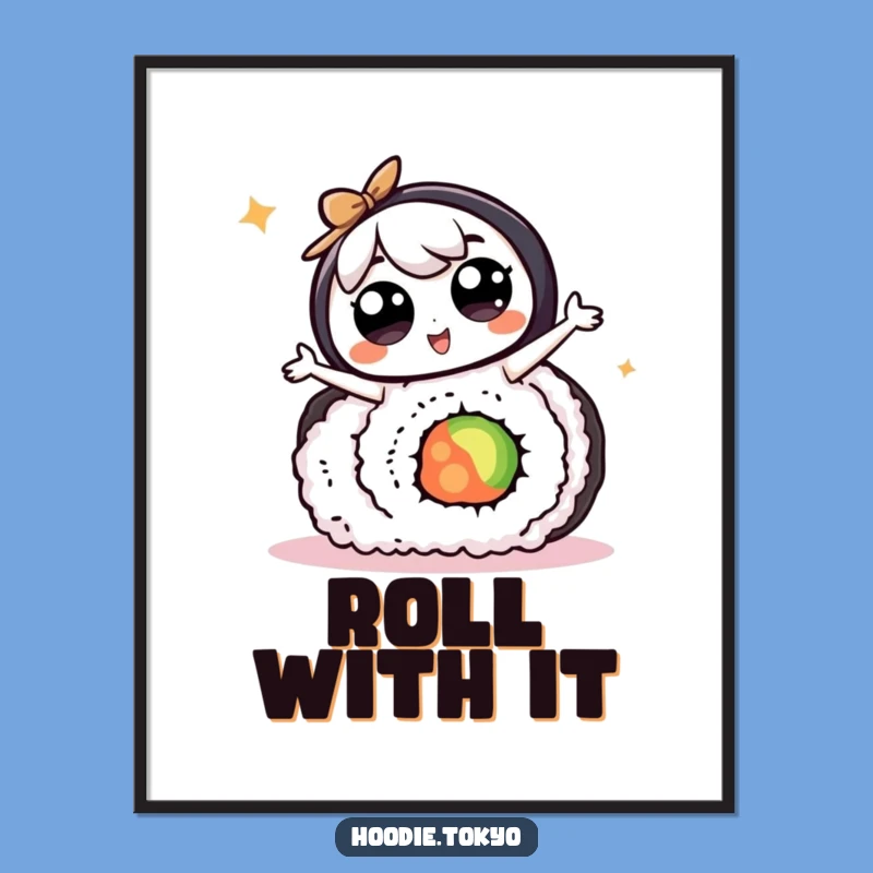 Funny Kawaii Sushi Dancer Poster A Hilarious Piece Of Art For Your Walls
