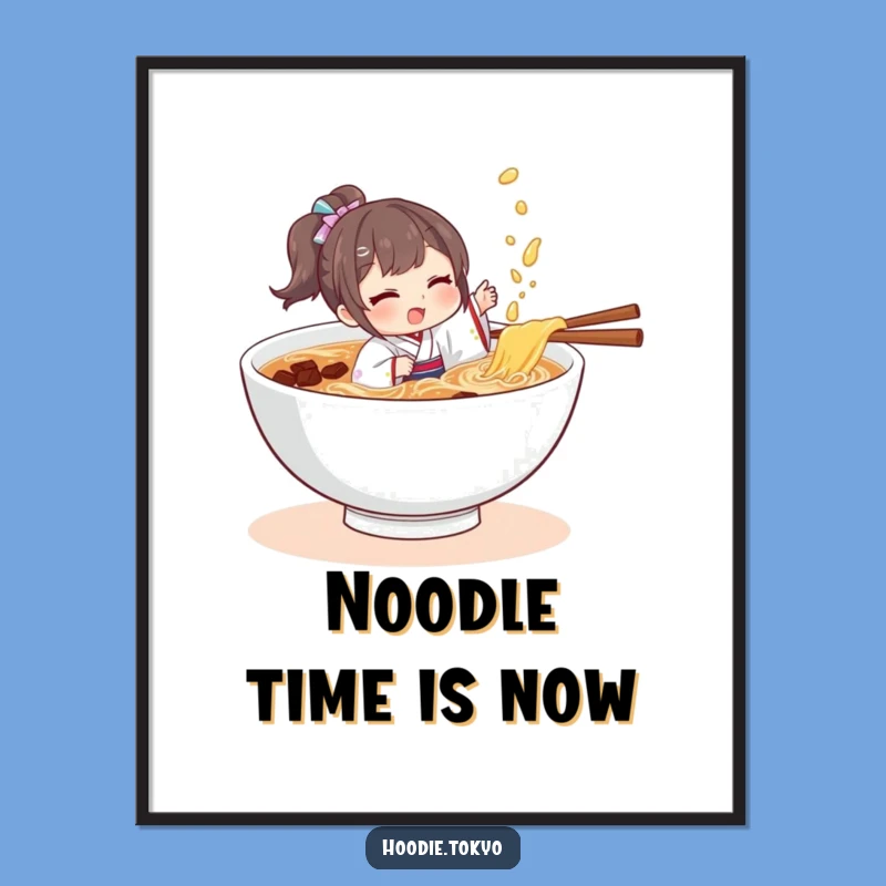 Funny Ramen Splash Kimono Poster A Hilarious Gift For Kitchen Walls