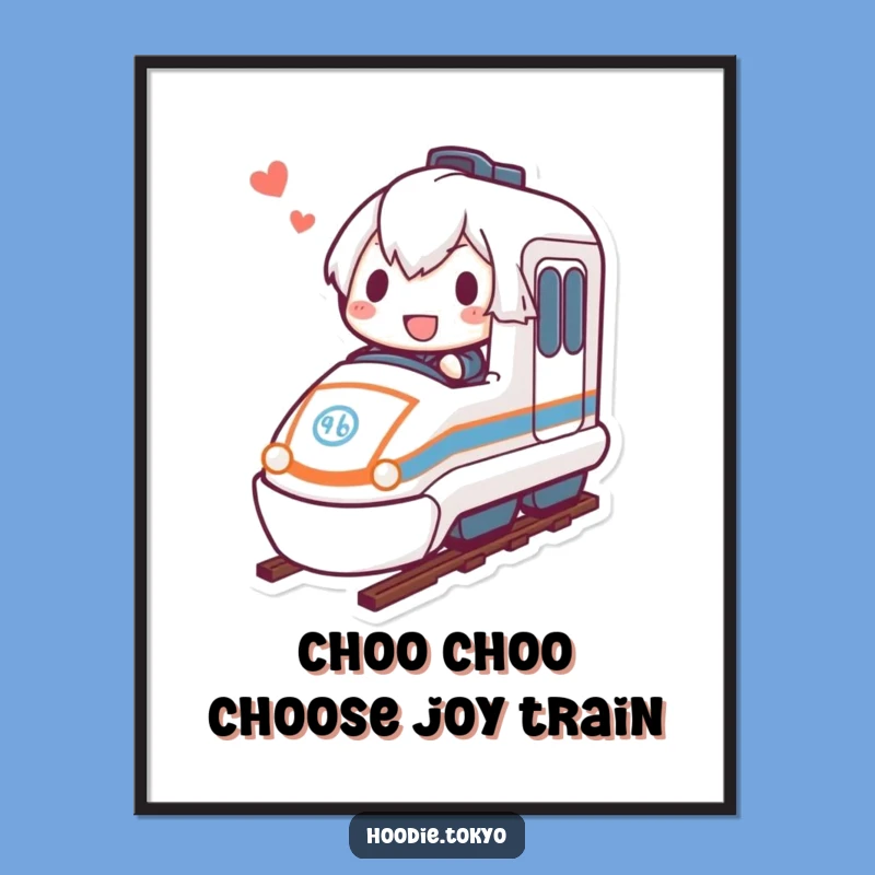 Free Printable Wall Art: Bullet Train Joy, Funny Downloadable Decor & Dynamic