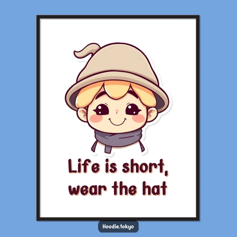Free Printable Wall Art: Silly Hat Character Funny Downloadable Decor