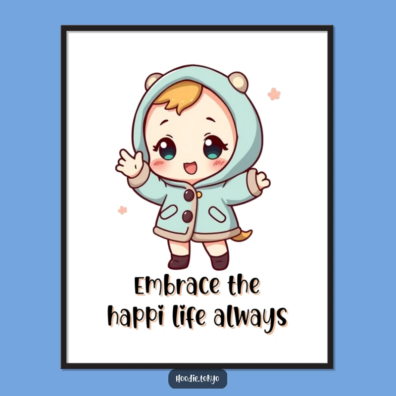Funny Free Printable Happi Coat Art: Playful Pose, Quirky Downloadable Decor!