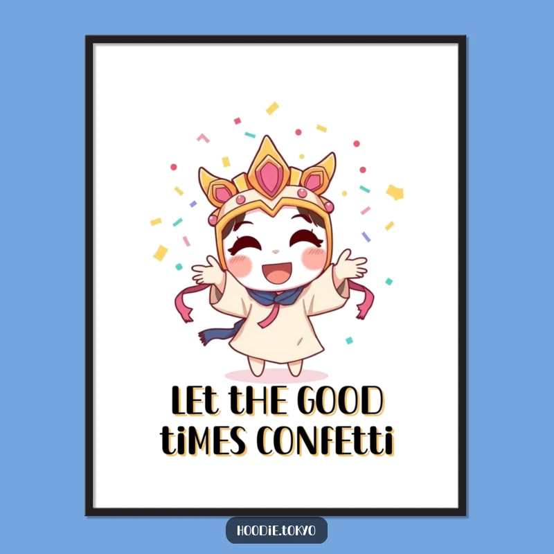 Free Printable Wall Art: Festival Confetti Party - Humorous Downloadable Decor