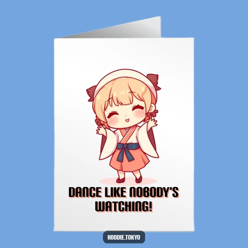 Free Printable Birthday Card: Playful Dancer Character - Funny Downloadable Greeting Gift