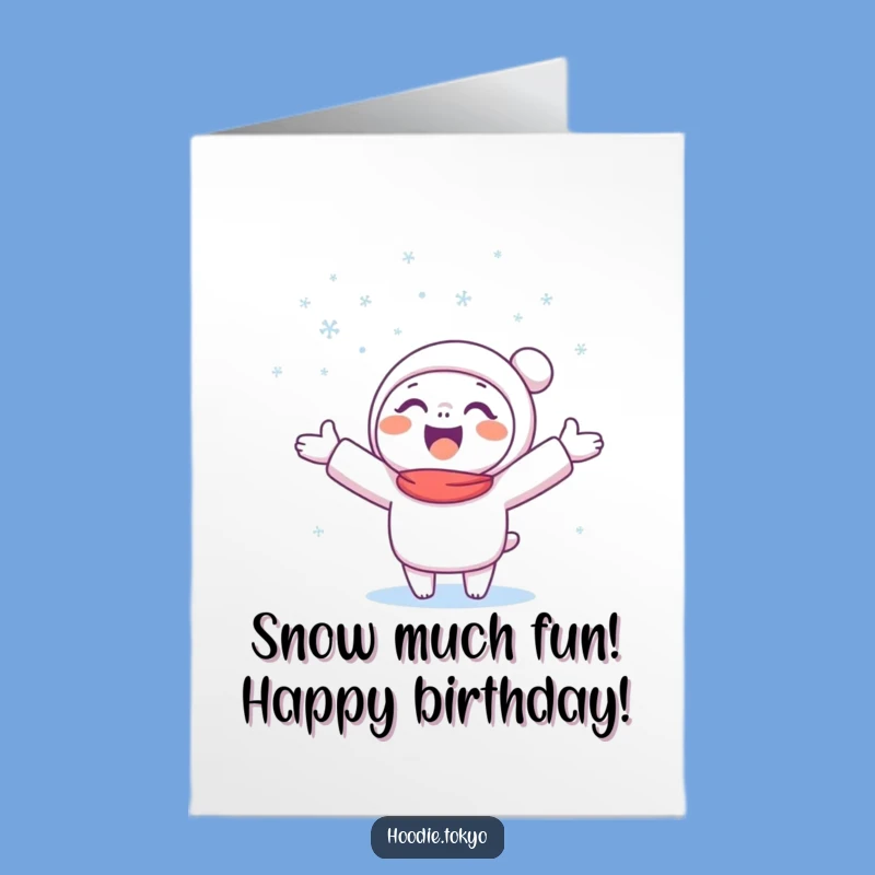 Free Printable Snowfall Birthday Card - Cozy Downloadable Wishes!