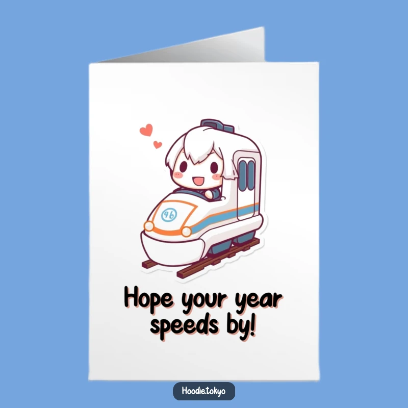 Free Printable Funny Birthday Card: Bullet Train Joy, Downloadable & Fast Fun