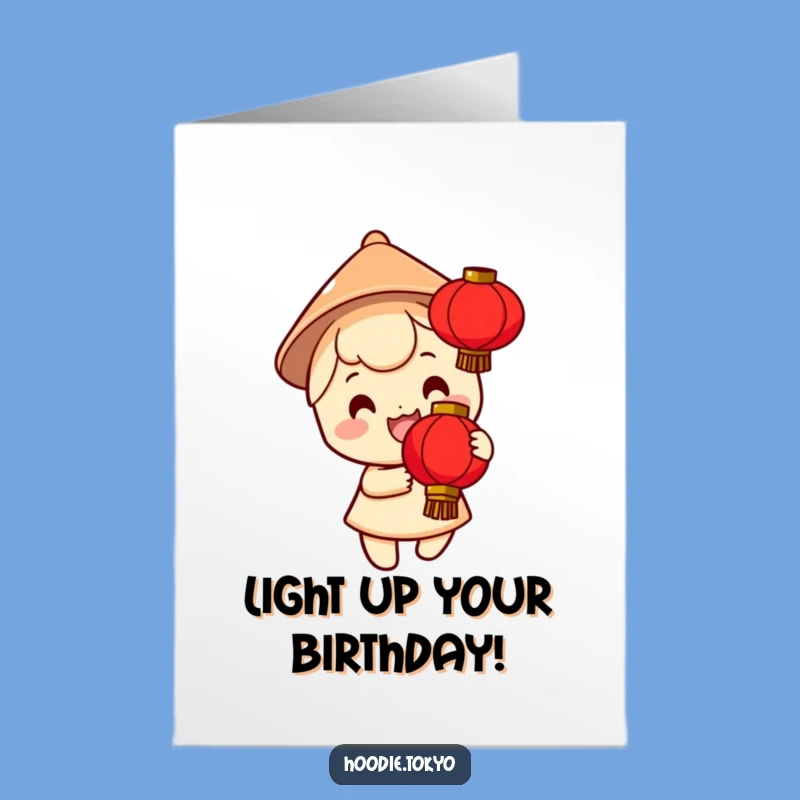 Free Printable Birthday Card: Lantern Cheer Character, Funny Downloadable Gift