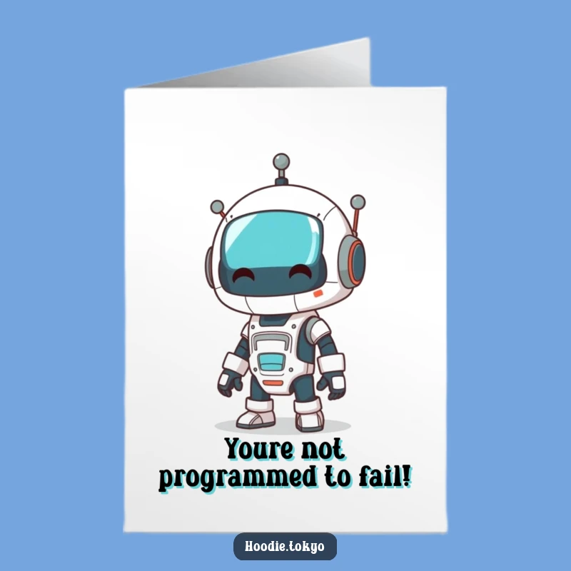 Free Printable Congrats Card: Robot Wobble, Funny Downloadable & Quirky