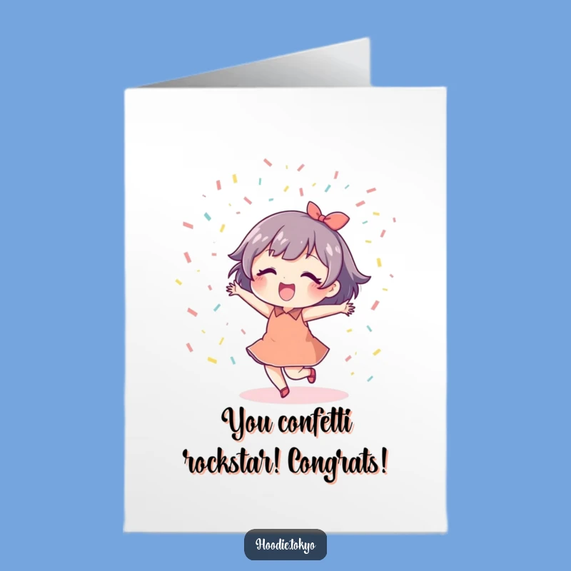 Free Printable Dancing Confetti Congrats Card - Festive Downloadable Cheer!