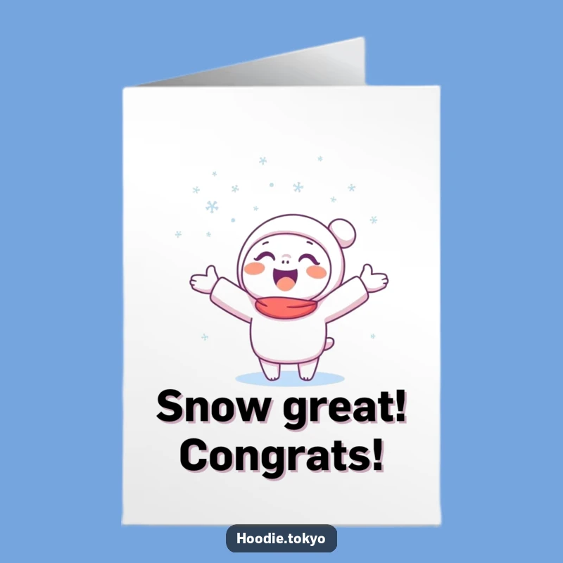 Free Printable Snowfall Congrats Card - Magical Downloadable Celebration!