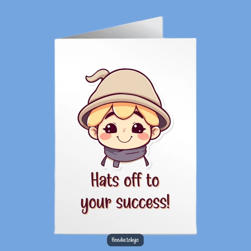 Free Printable Congrats Card: Silly Hat Character Funny Downloadable Gift
