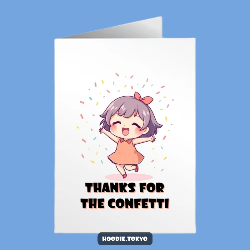 Free Printable Dancing Confetti Thank You Card - Cheerful Downloadable Thanks!