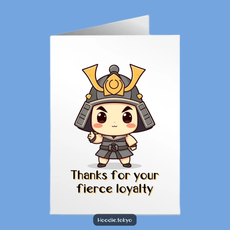 Free Printable Funny Samurai Thank You Card: Express Gratitude with Humor