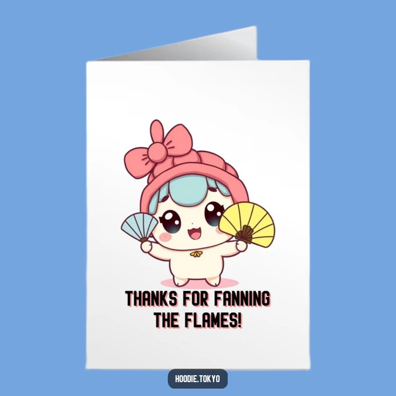 Free Printable Thank You Card: Kawaii Fan's Cool Gratitude, Funny Downloadable Gift