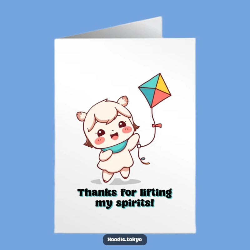 Free Printable Thank You Card: Giggling Kite Gratitude, Funny Downloadable Gift