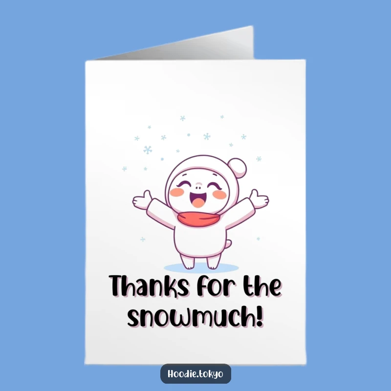 Free Printable Snowfall Thank You Card - Frosty Downloadable Thanks!