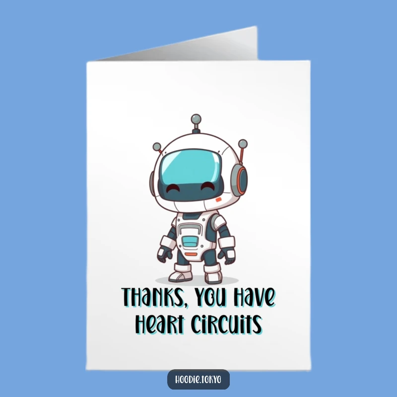 Free Printable Thank You Card: Robot Wobble, Funny Downloadable & Appreciative