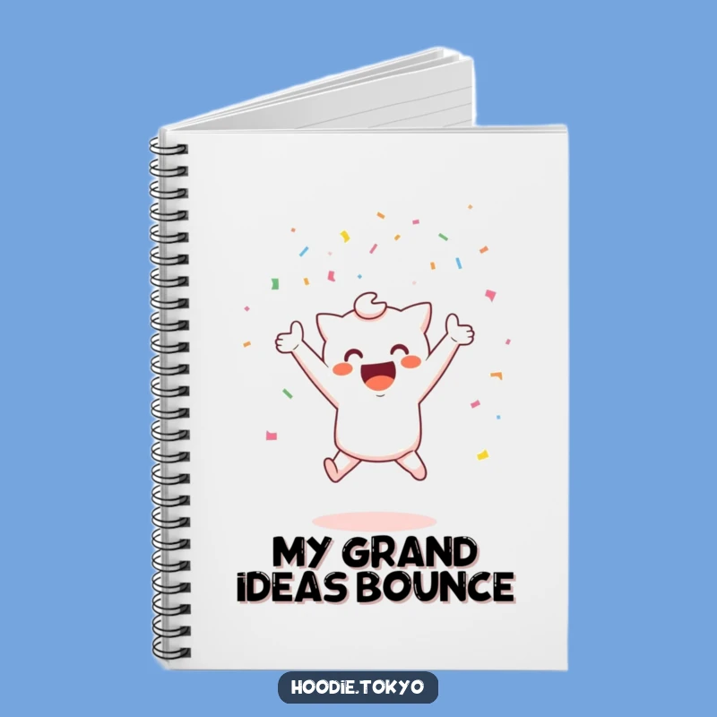 Funny Celebration Kawaii Notebook: Joyful Character Confetti Journal Gift