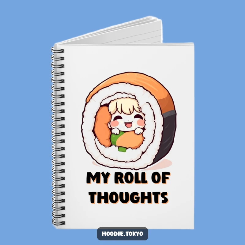 Funny Giggling Sushi Notebook - Peek-a-Boo Journal, Hilarious Foodie Gift