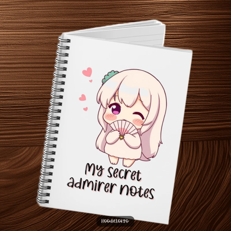 Funny Shy Fan Notebook: A journal featuring a blushing character with a tiny fan, looking shyly.