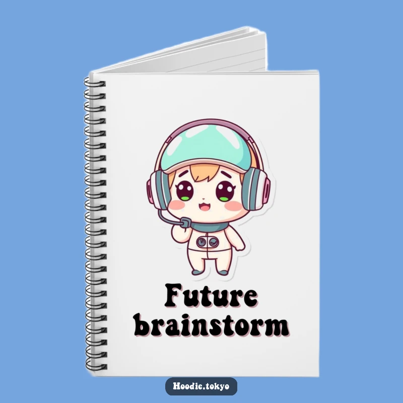 Funny Kawaii Headset Notebook - Journal Your Surprises with this Techy Book